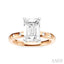 Emerald Shape Semi-Mount Diamond Engagement Ring