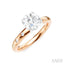 Round Shape Semi-Mount Diamond Engagement Ring