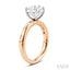 Round Shape Semi-Mount Diamond Engagement Ring