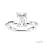 Emerald Shape Semi-Mount Diamond Engagement Ring