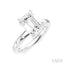 Emerald Shape Semi-Mount Diamond Engagement Ring