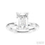 Emerald Shape Semi-Mount Diamond Engagement Ring
