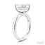 Emerald Shape Semi-Mount Diamond Engagement Ring