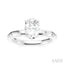 Oval Shape Semi-Mount Diamond Engagement Ring