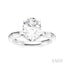 Oval Shape Semi-Mount Diamond Engagement Ring