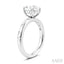 Oval Shape Semi-Mount Diamond Engagement Ring