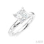 Princess Shape Semi-Mount Diamond Engagement Ring