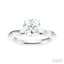 Round Shape Semi-Mount Diamond Engagement Ring