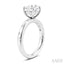 Round Shape Semi-Mount Diamond Engagement Ring