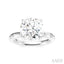 Round Shape Semi-Mount Diamond Engagement Ring
