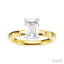 Emerald Shape Semi-Mount Diamond Engagement Ring