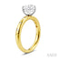 Round Shape Semi-Mount Diamond Engagement Ring