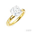 Round Shape Semi-Mount Diamond Engagement Ring