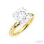 Round Shape Semi-Mount Diamond Engagement Ring
