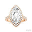Marquise Shape Semi-Mount Halo Diamond Engagement Ring