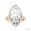 Marquise Shape Semi-Mount Halo Diamond Engagement Ring