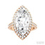 Marquise Shape Semi-Mount Halo Diamond Engagement Ring