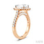 Oval Shape Semi-Mount Halo Diamond Engagement Ring
