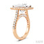 Princess Shape Semi-Mount Halo Diamond Engagement Ring