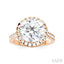 Round Shape Semi-Mount HaloDiamond Engagement Ring