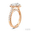 Round Shape Semi-Mount HaloDiamond Engagement Ring