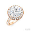 Round Shape Semi-Mount HaloDiamond Engagement Ring