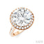 Round Shape Semi-Mount Halo Diamond Engagement Ring