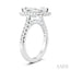 Emerald Shape Semi-Mount Halo Diamond Engagement Ring