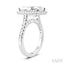 Emerald Shape Semi-Mount Halo Diamond Engagement Ring