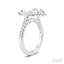 Marquise Shape Semi-Mount Halo Diamond Engagement Ring