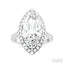 Marquise Shape Semi-Mount Halo Diamond Engagement Ring