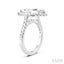 Marquise Shape Semi-Mount Halo Diamond Engagement Ring
