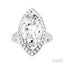 Marquise Shape Semi-Mount Halo Diamond Engagement Ring