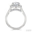 Oval Shape Semi-Mount Halo Diamond Engagement Ring