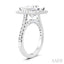 Princess Shape Semi-Mount Halo Diamond Engagement Ring