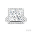 Princess Shape Semi-Mount Halo Diamond Engagement Ring