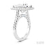 Princess Shape Semi-Mount Halo Diamond Engagement Ring