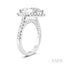 Pear Shape Semi-Mount Halo Diamond Engagement Ring