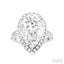 Pear Shape Semi-Mount Halo Diamond Engagement Ring