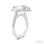 Pear Shape Semi-Mount Halo Diamond Engagement Ring