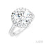Round Shape Semi-Mount Halo  Diamond Engagement Ring
