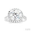 Round Shape Semi-Mount HaloDiamond Engagement Ring