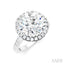 Round Shape Semi-Mount Halo Diamond Engagement Ring