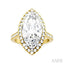 Marquise Shape Semi-Mount Halo Diamond Engagement Ring