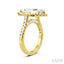 Marquise Shape Semi-Mount Halo Diamond Engagement Ring