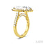 Marquise Shape Semi-Mount Halo Diamond Engagement Ring