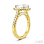 Oval Shape Semi-Mount Halo Diamond Engagement Ring
