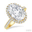 Oval Shape Semi-Mount Halo Diamond Engagement Ring