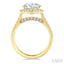 Oval Shape Semi-Mount Halo Diamond Engagement Ring