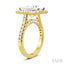 Princess Shape Semi-Mount Halo Diamond Engagement Ring